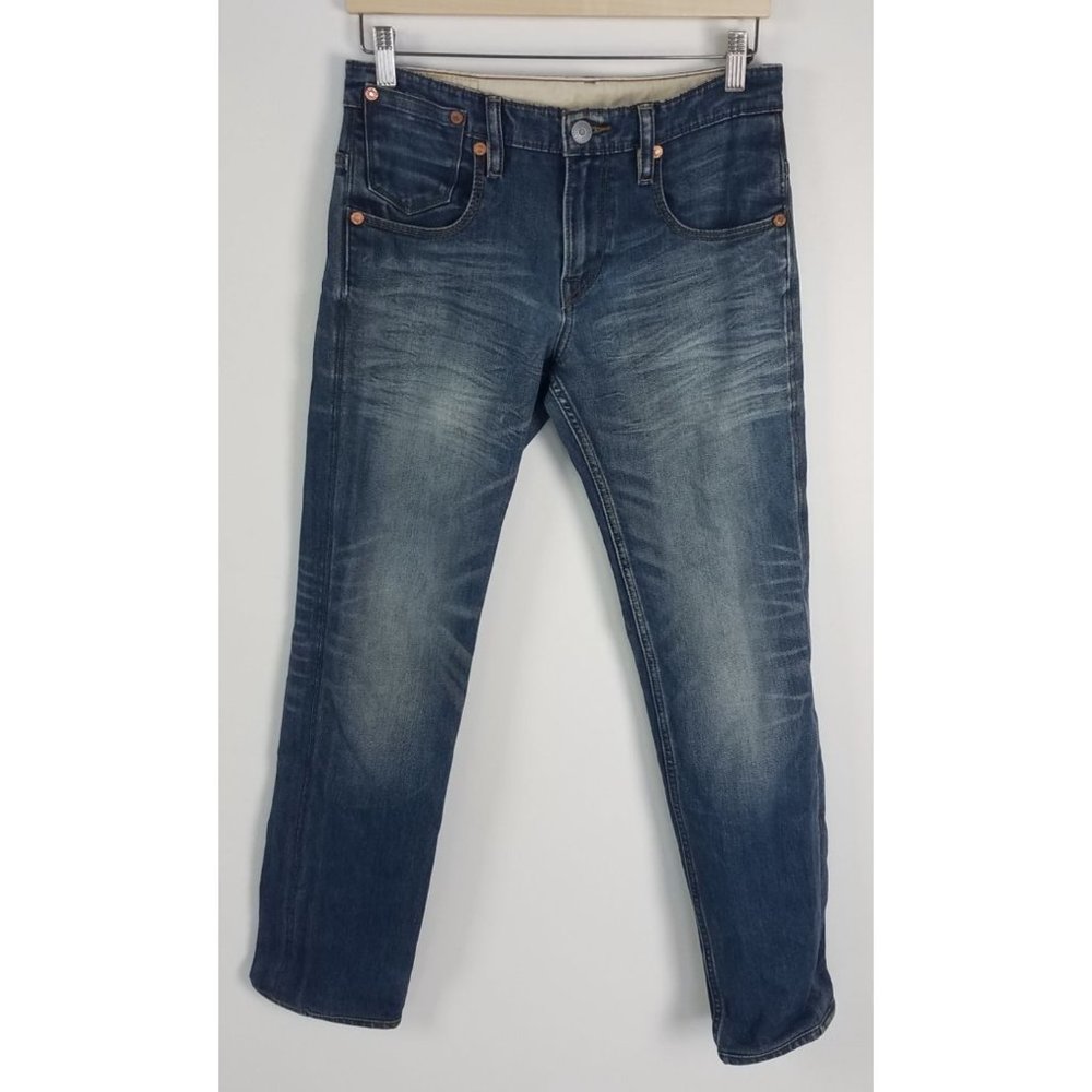 Levi's Men's 29 x 32 511 Slim Fit Tapered Jeans Medium Wash Whiskering